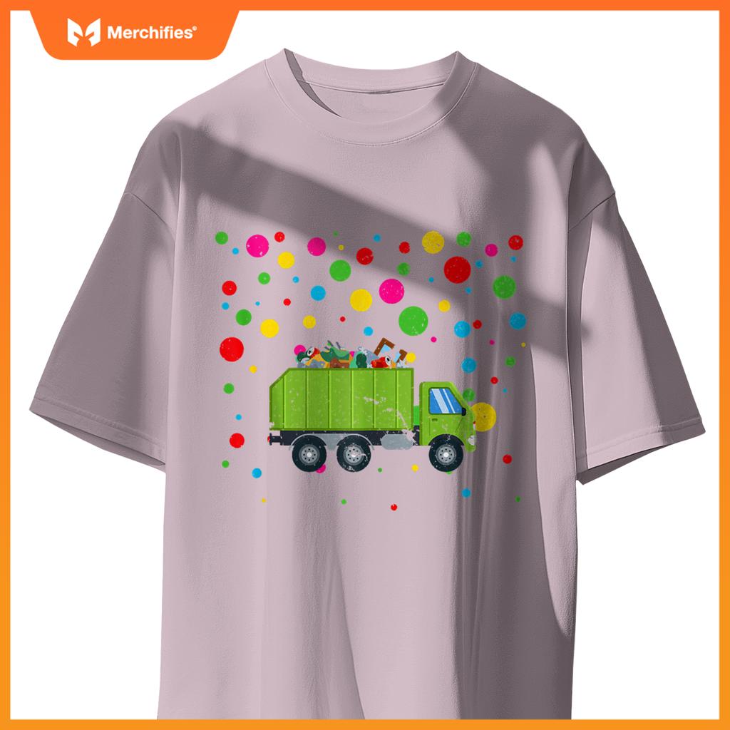 Children Spotty In Need Kids Happy Spotted Garbage Truck T-Shirt