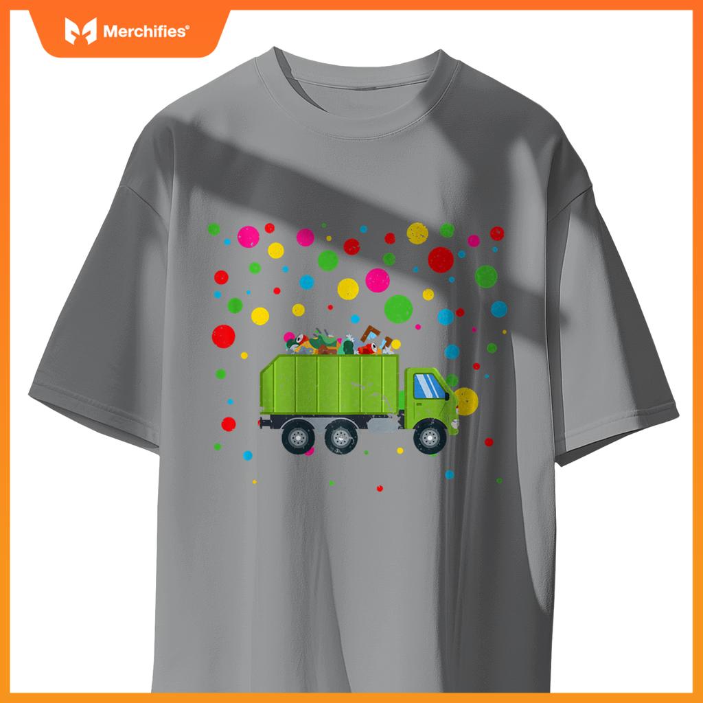 Children Spotty In Need Kids Happy Spotted Garbage Truck T-Shirt