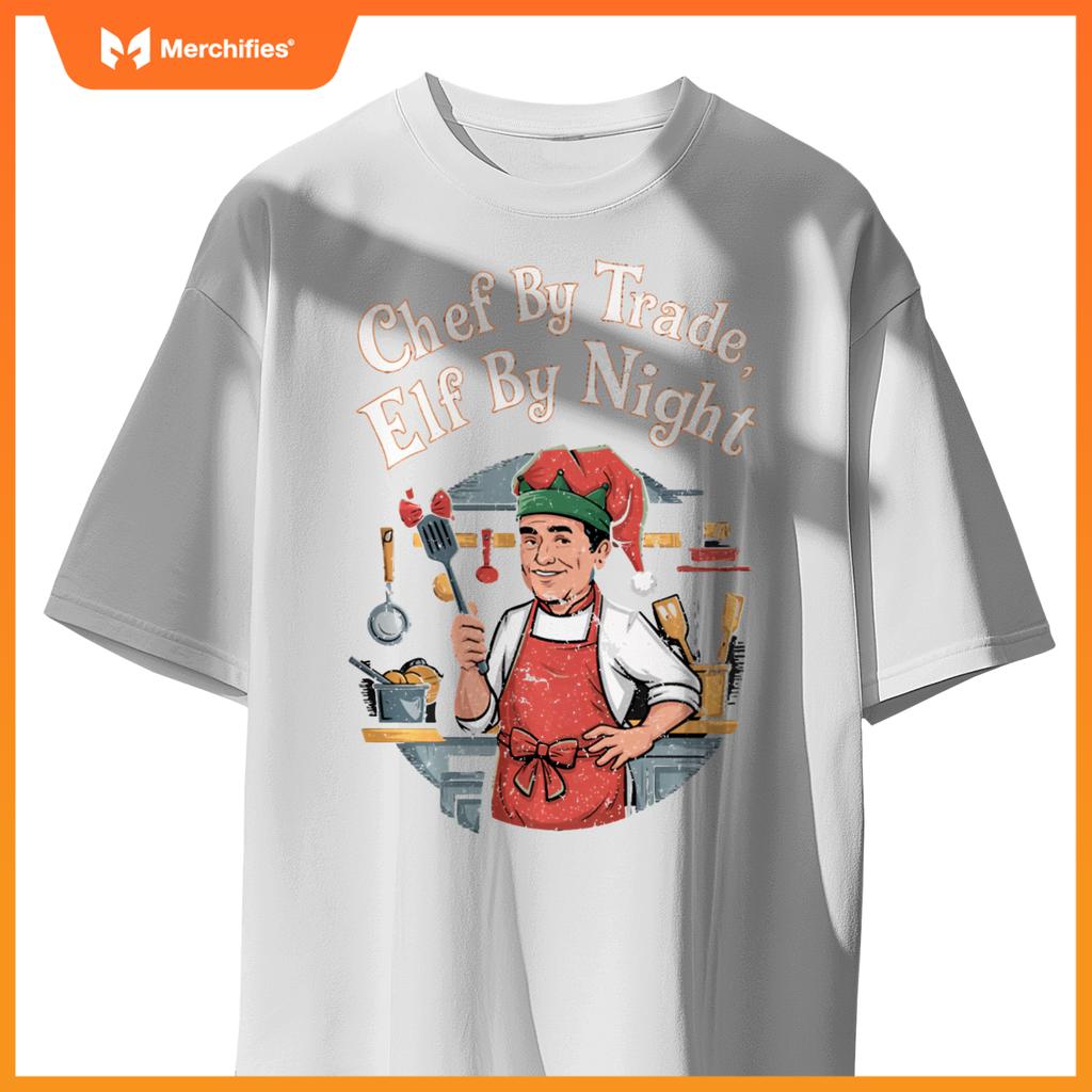Christmas Chef By Trade Elf By Night T-Shirt