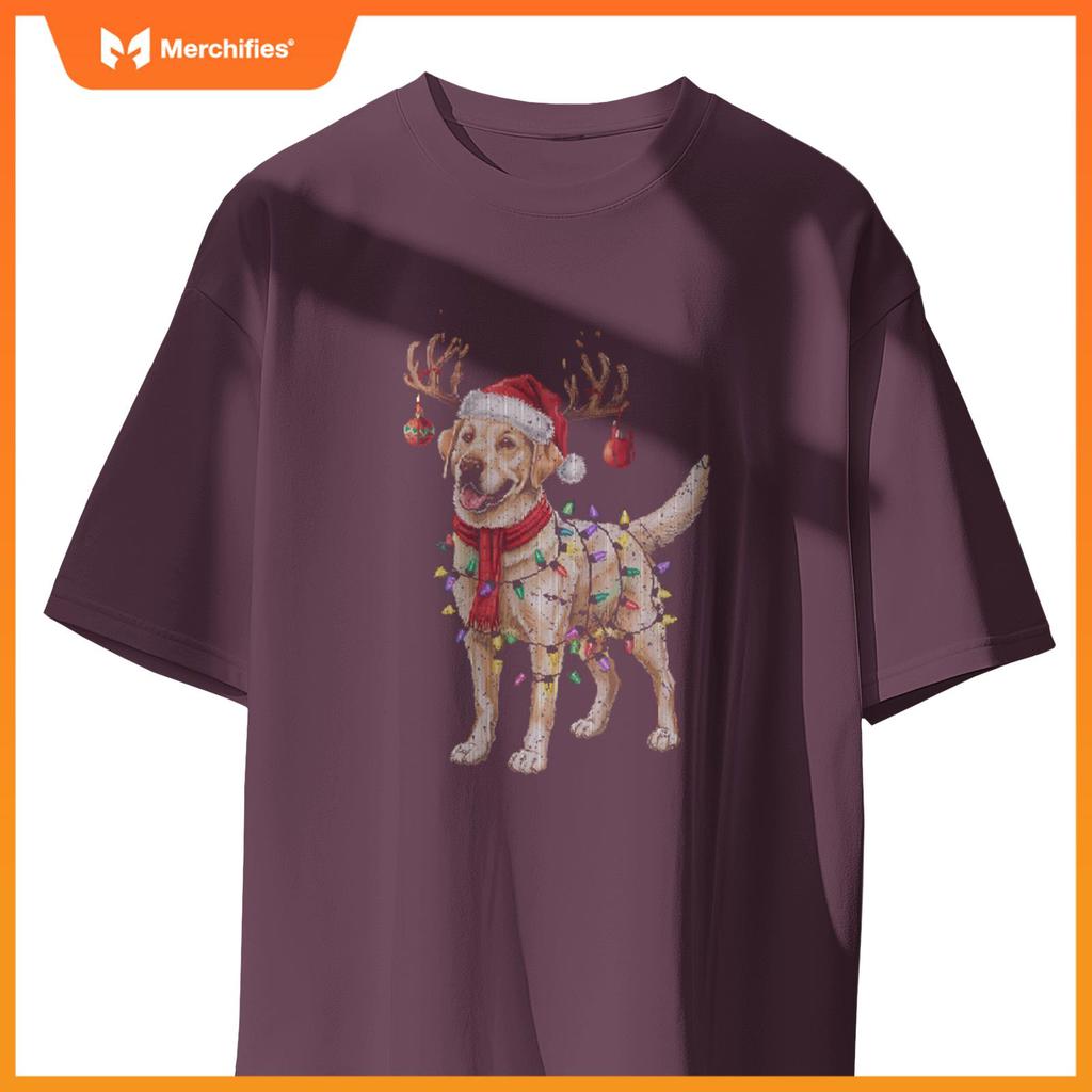 Christmas Labrador Retriever Dog Xmas Holiday Lights T-Shirt