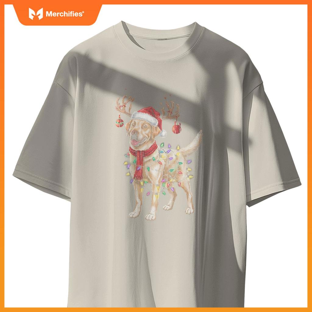 Christmas Labrador Retriever Dog Xmas Holiday Lights T-Shirt