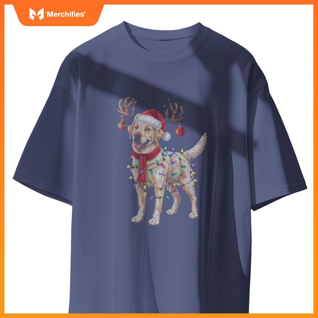 Christmas Labrador Retriever Dog Xmas Holiday Lights T-Shirt