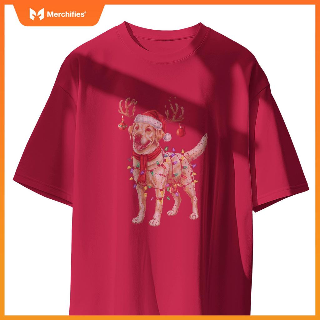 Christmas Labrador Retriever Dog Xmas Holiday Lights T-Shirt
