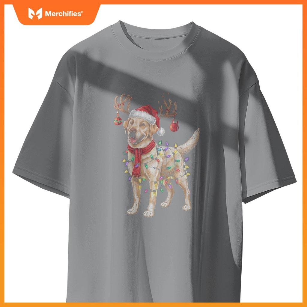 Christmas Labrador Retriever Dog Xmas Holiday Lights T-Shirt