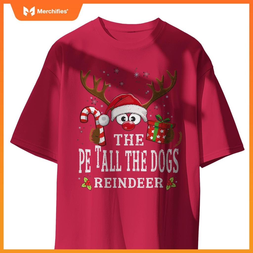 Christmas Matching The Pet All The Dogs Reindeer Family T-Shirt