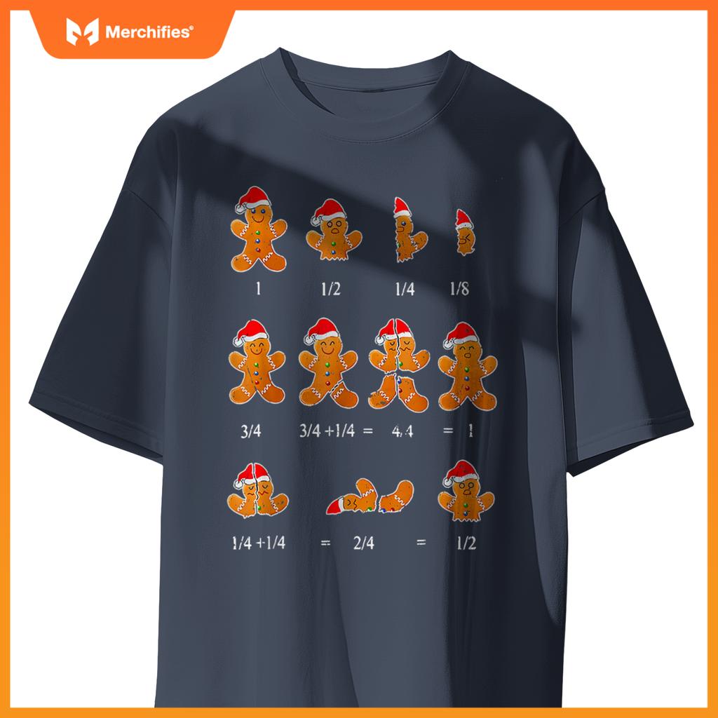 Christmas Math Teacher Equation Gingerbread With Santa Hat