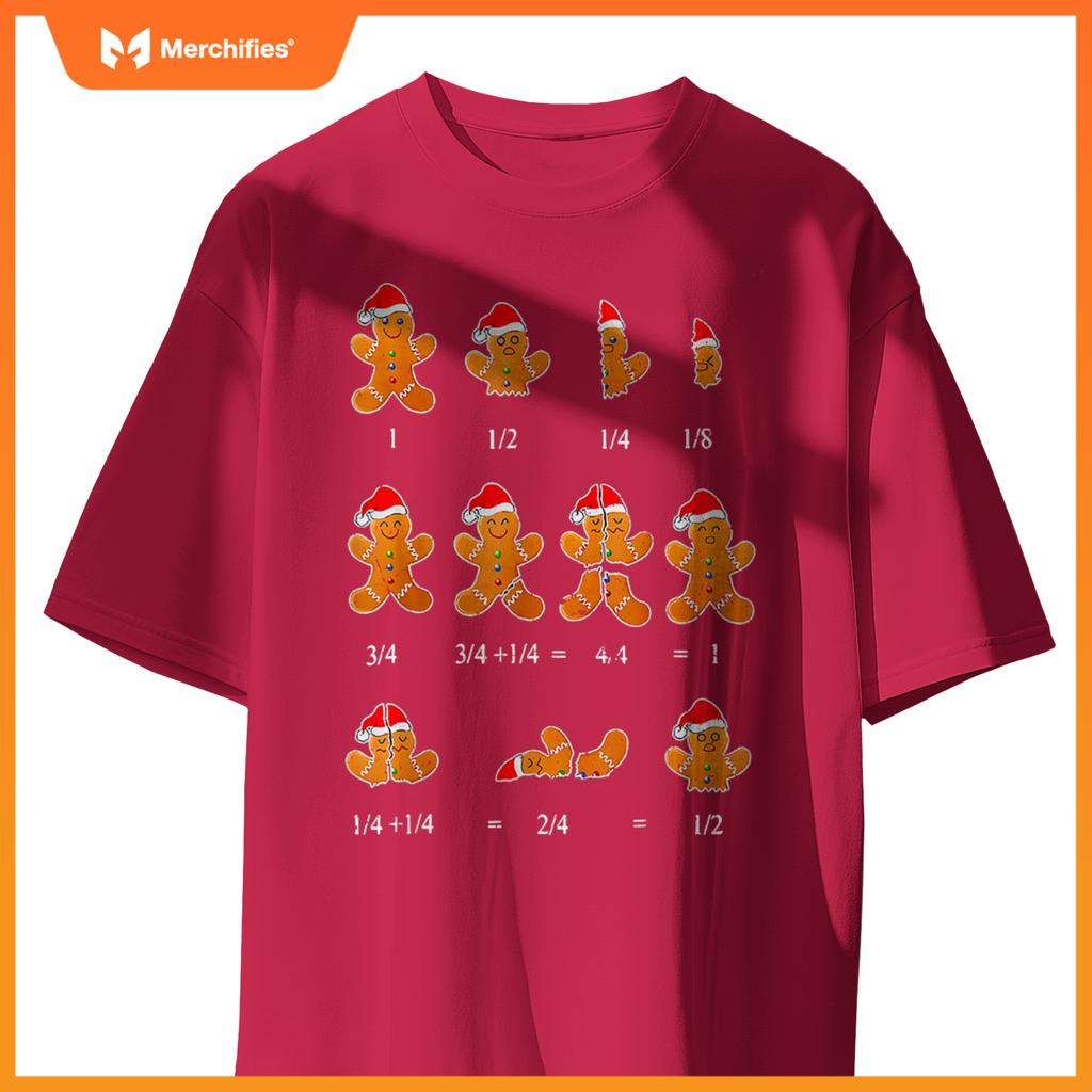 Christmas Math Teacher Equation Gingerbread With Santa Hat