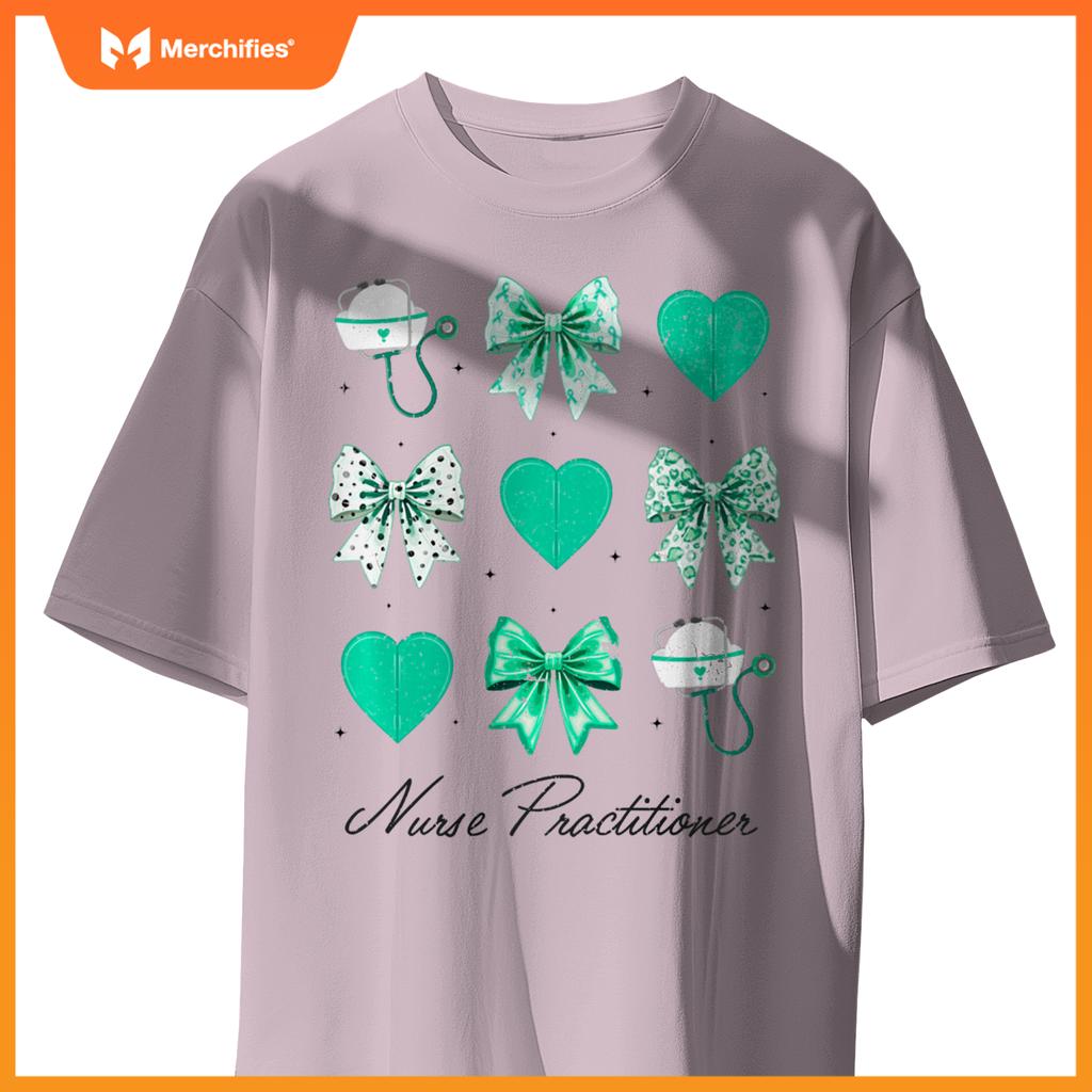 Christmas Nurse Nursing Xmas Holiday Coquette Bow Nurses T-Shirt