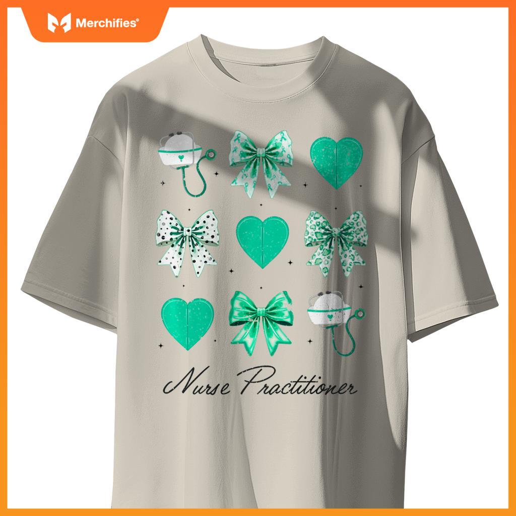 Christmas Nurse Nursing Xmas Holiday Coquette Bow Nurses T-Shirt
