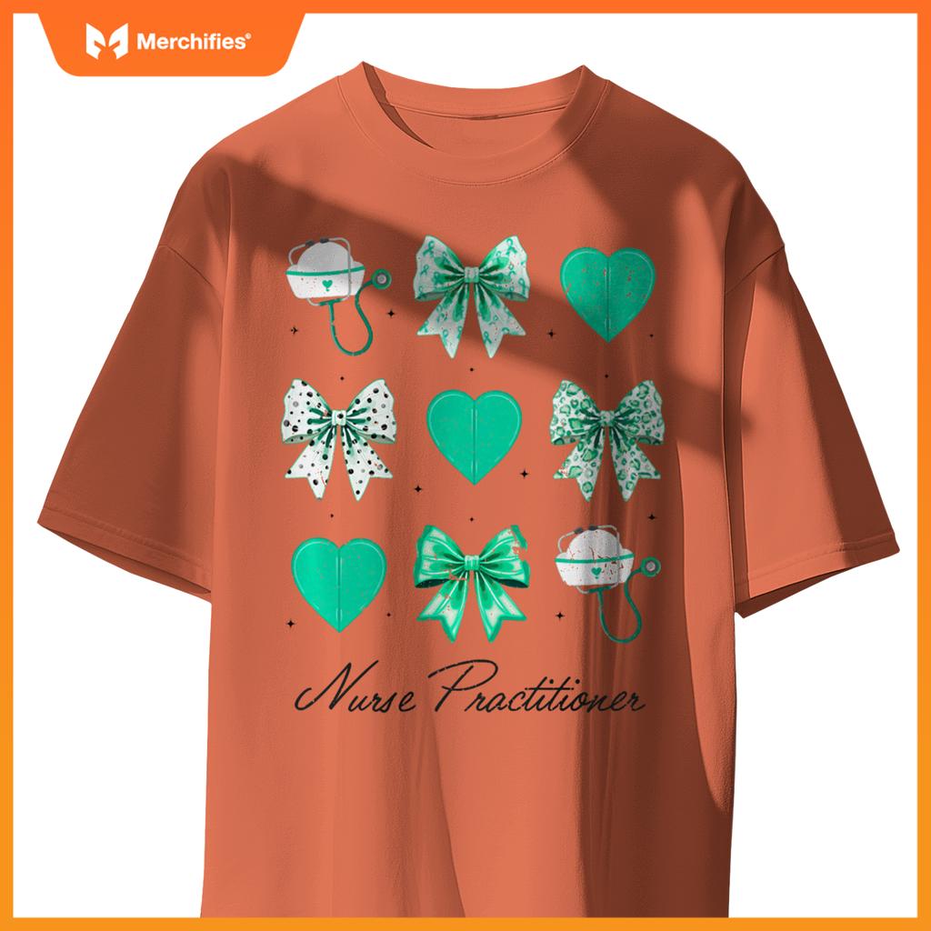 Christmas Nurse Nursing Xmas Holiday Coquette Bow Nurses T-Shirt
