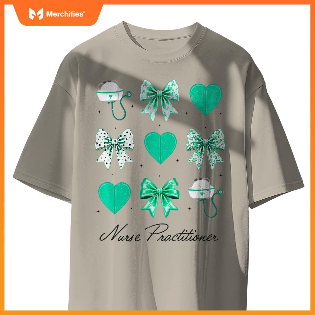 Christmas Nurse Nursing Xmas Holiday Coquette Bow Nurses T-Shirt