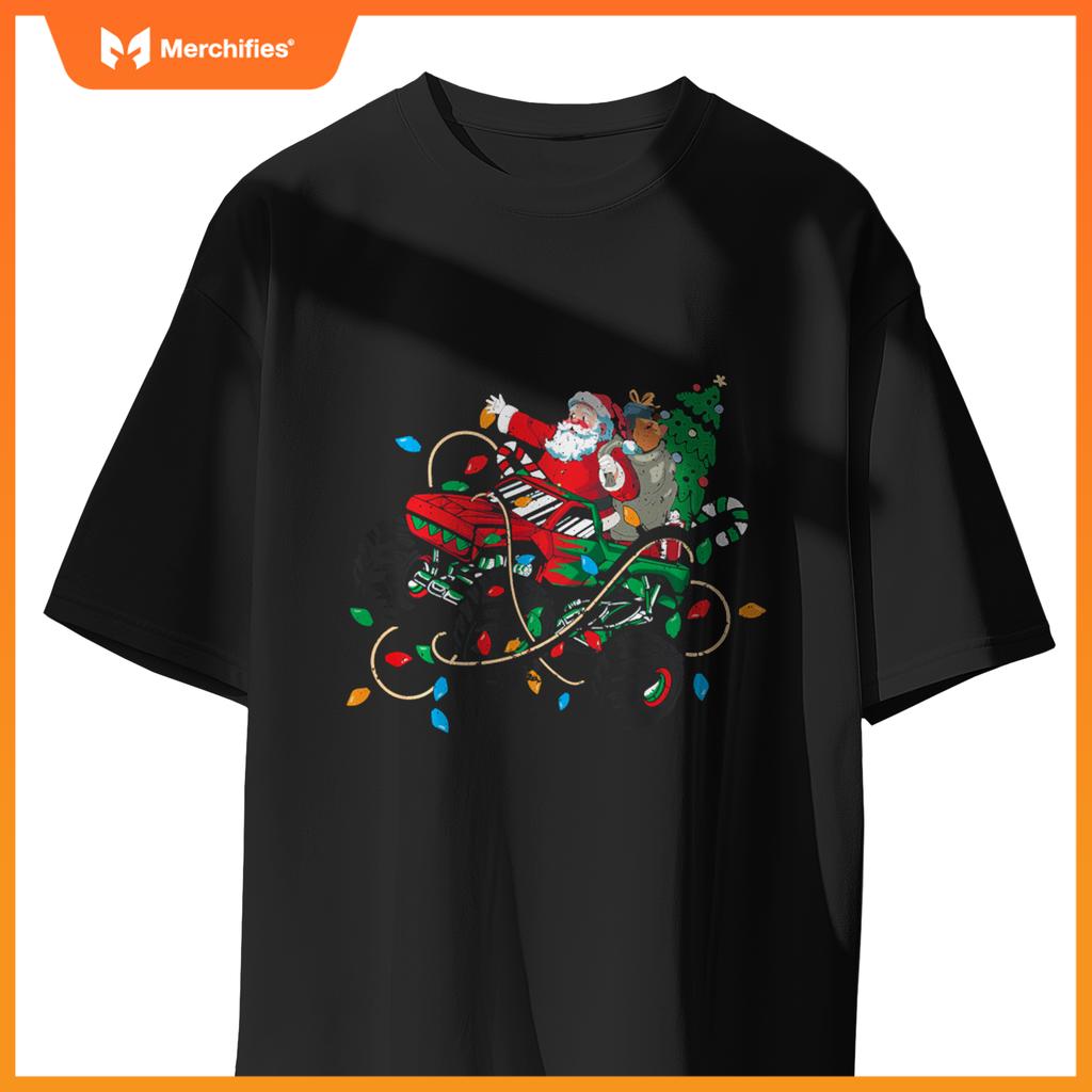 Christmas Santa Claus Monster Truck Lover Funny Xmas Costume T-Shirt