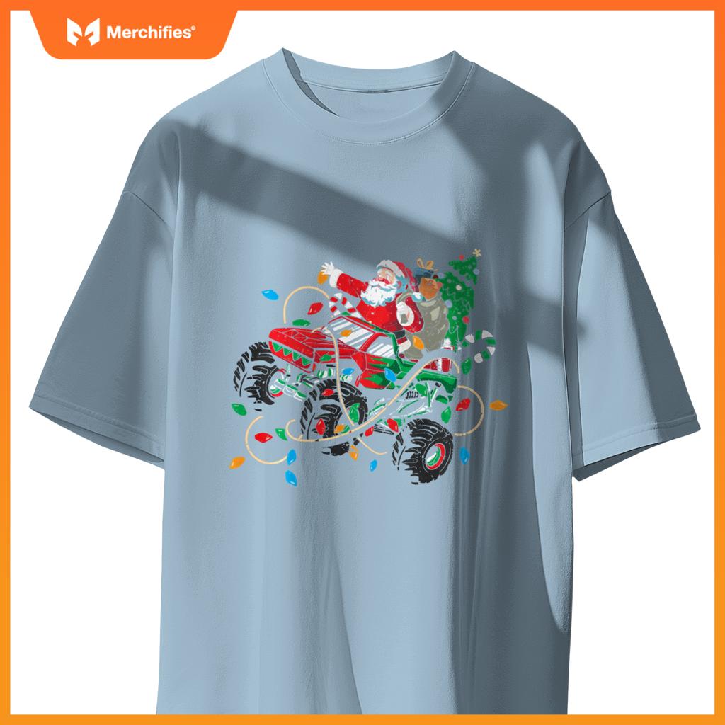 Christmas Santa Claus Monster Truck Lover Funny Xmas Costume T-Shirt