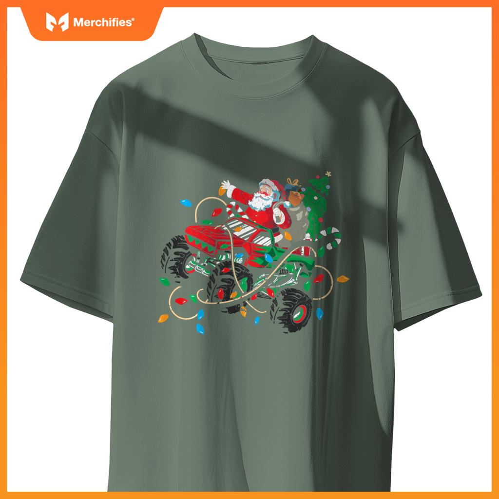 Christmas Santa Claus Monster Truck Lover Funny Xmas Costume T-Shirt