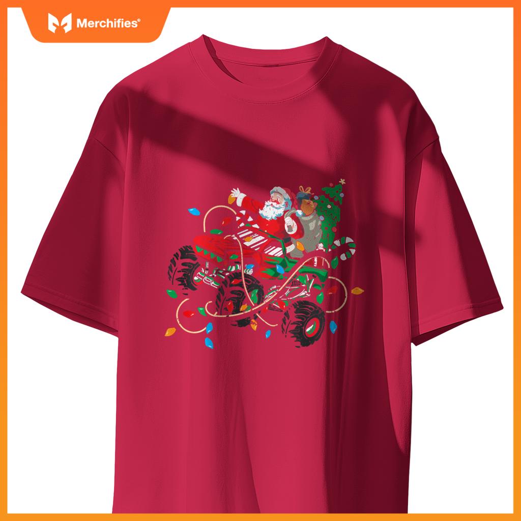 Christmas Santa Claus Monster Truck Lover Funny Xmas Costume T-Shirt