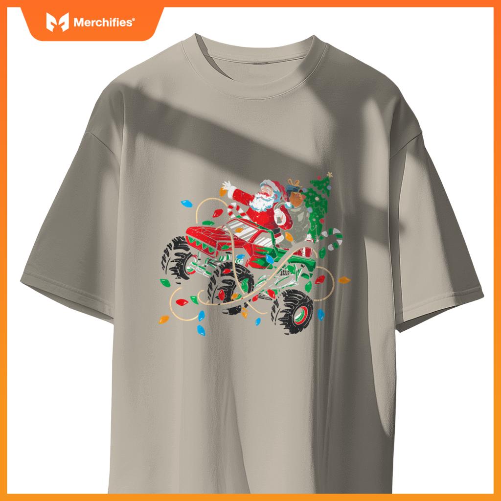 Christmas Santa Claus Monster Truck Lover Funny Xmas Costume T-Shirt