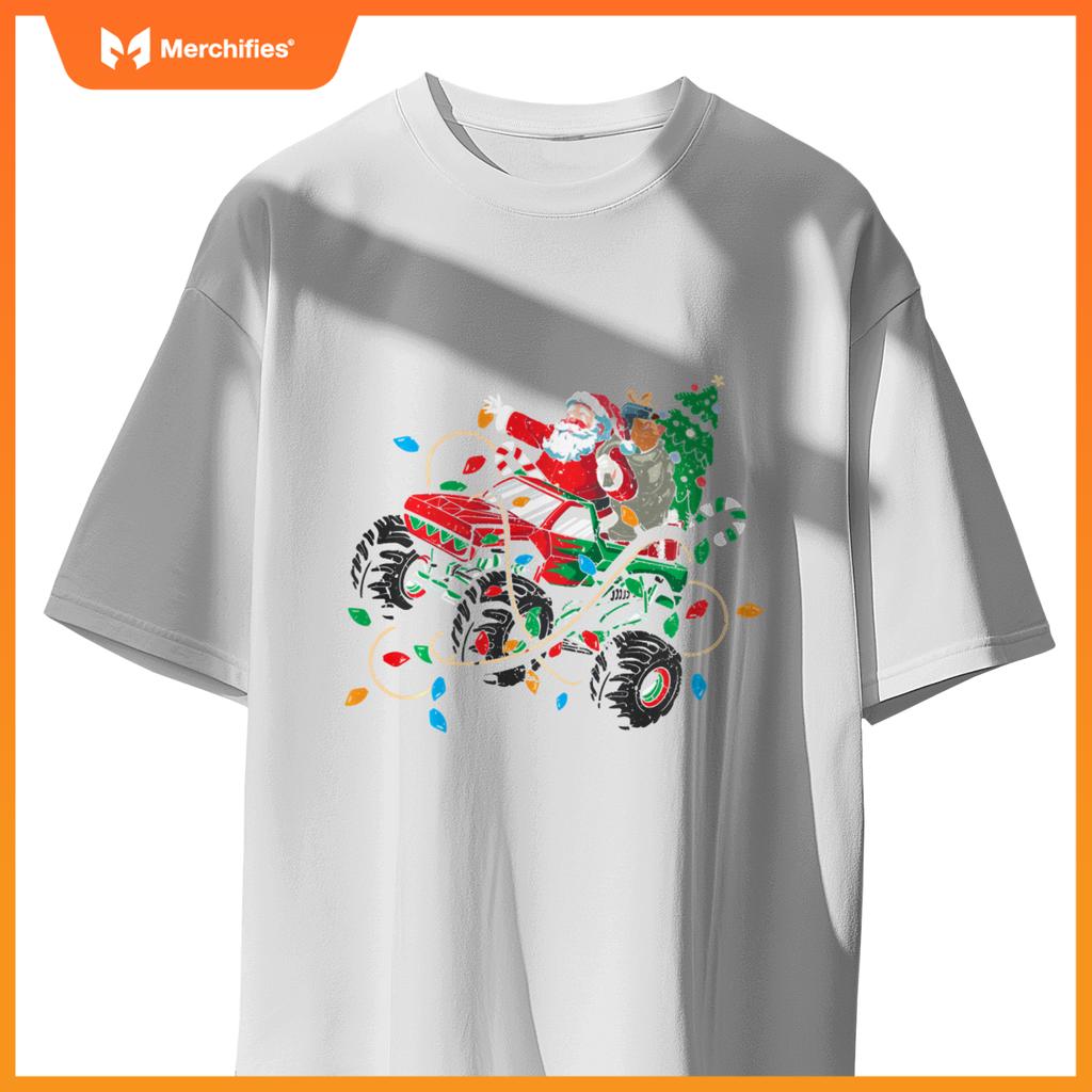 Christmas Santa Claus Monster Truck Lover Funny Xmas Costume T-Shirt