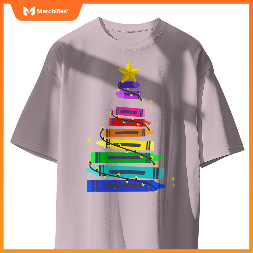 Christmas Teacher Student Crayon Xmas Tree Light