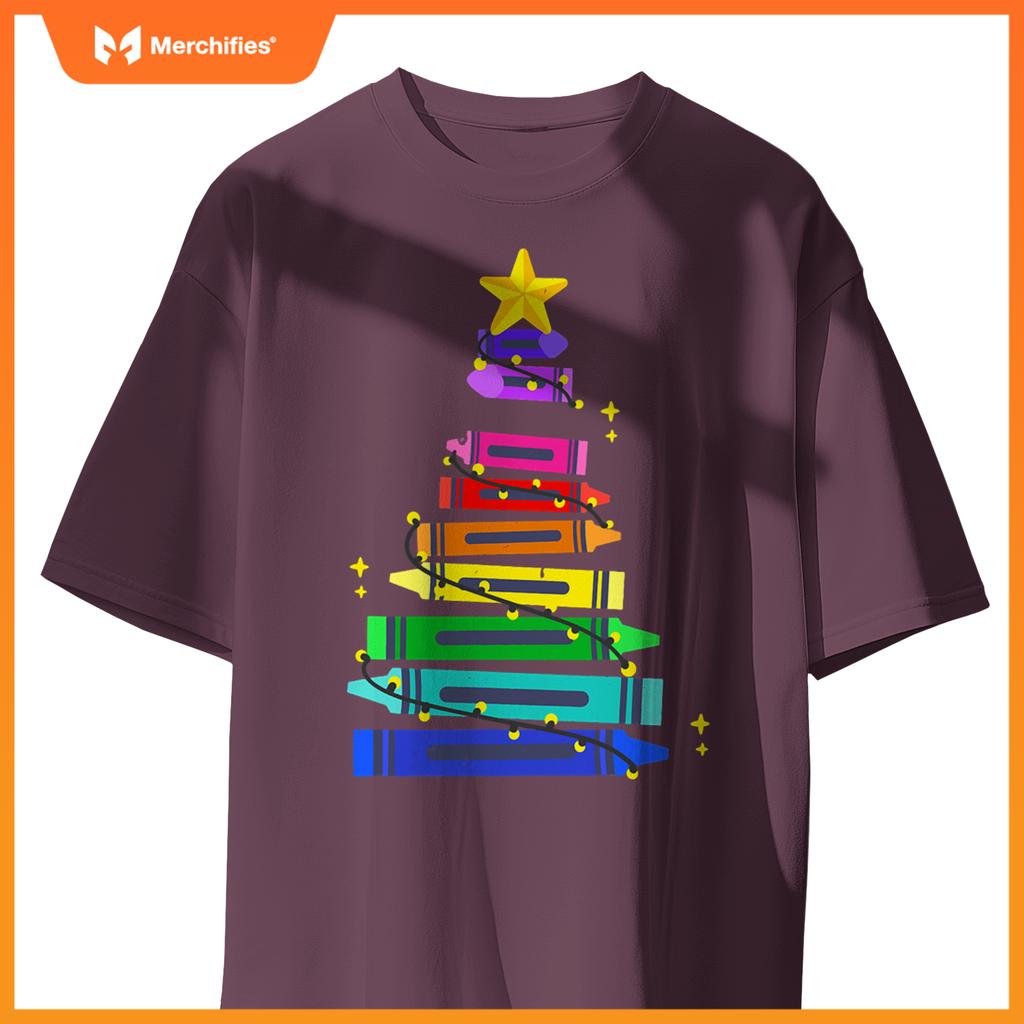 Christmas Teacher Student Crayon Xmas Tree Light