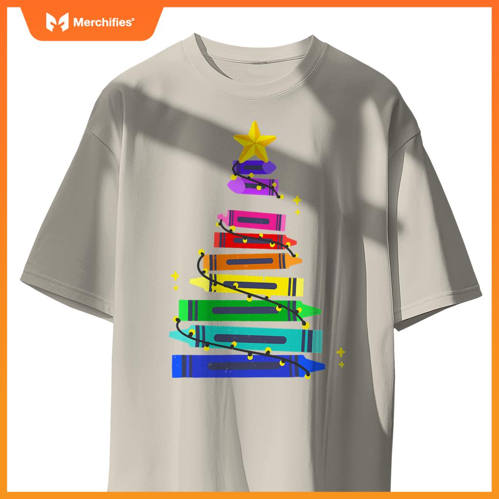 Christmas Teacher Student Crayon Xmas Tree Light