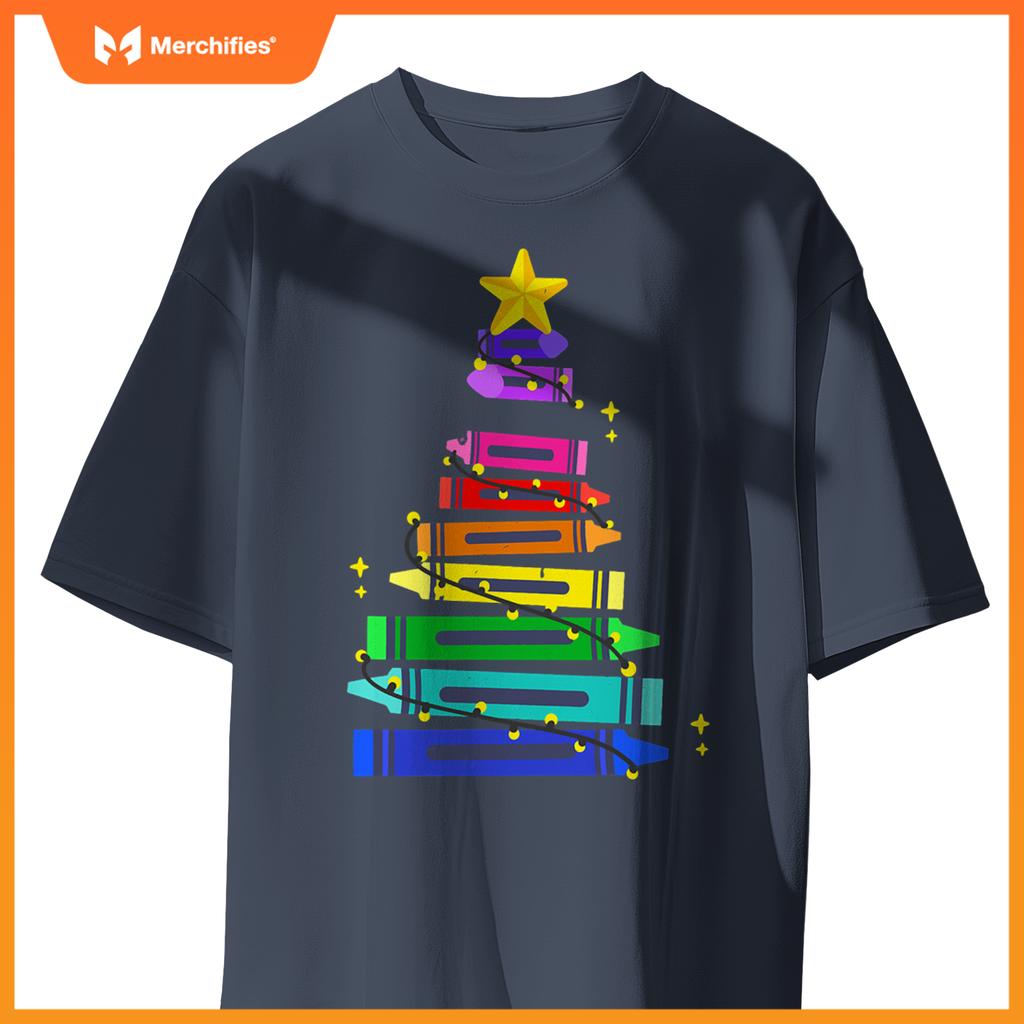 Christmas Teacher Student Crayon Xmas Tree Light