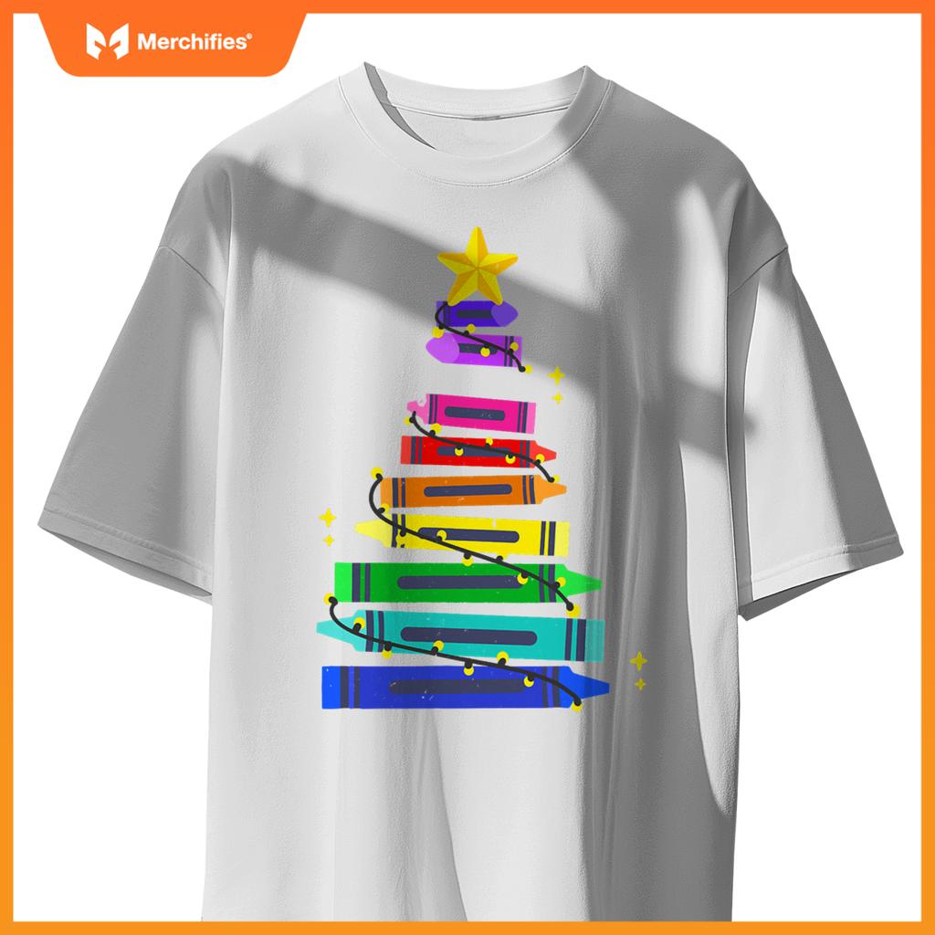Christmas Teacher Student Crayon Xmas Tree Light