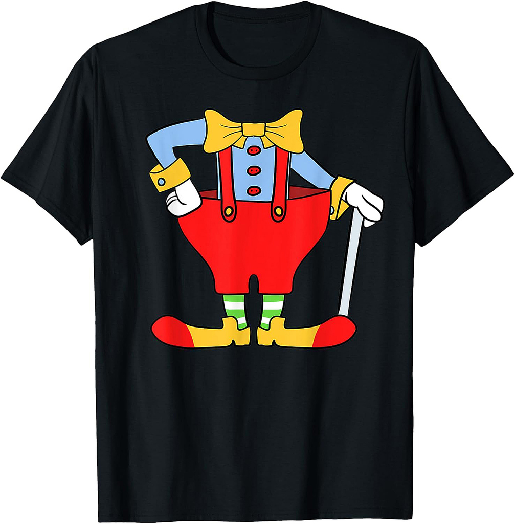 Clown Costume Easy Halloween Circus Gift Cute Cosplay T-Shirt