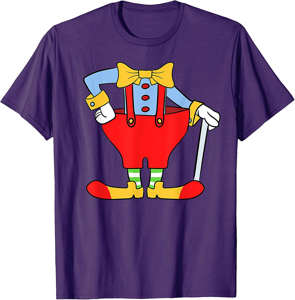 Clown Costume Easy Halloween Circus Gift Cute Cosplay T-Shirt
