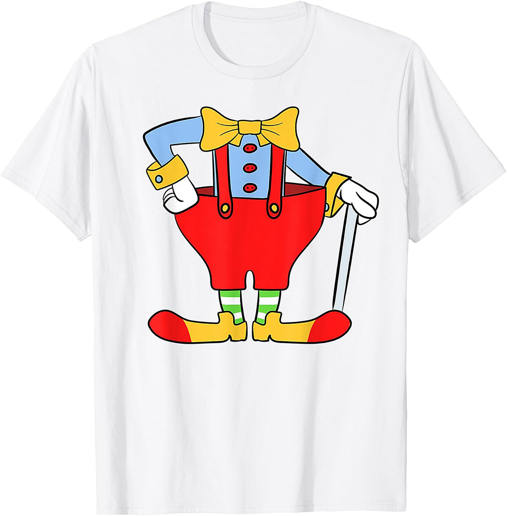 Clown Costume Easy Halloween Circus Gift Cute Cosplay T-Shirt