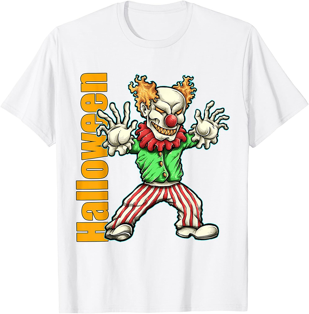 Clown Halloween Costume Monster Scary 2022 Men,Women Kids T-Shirt