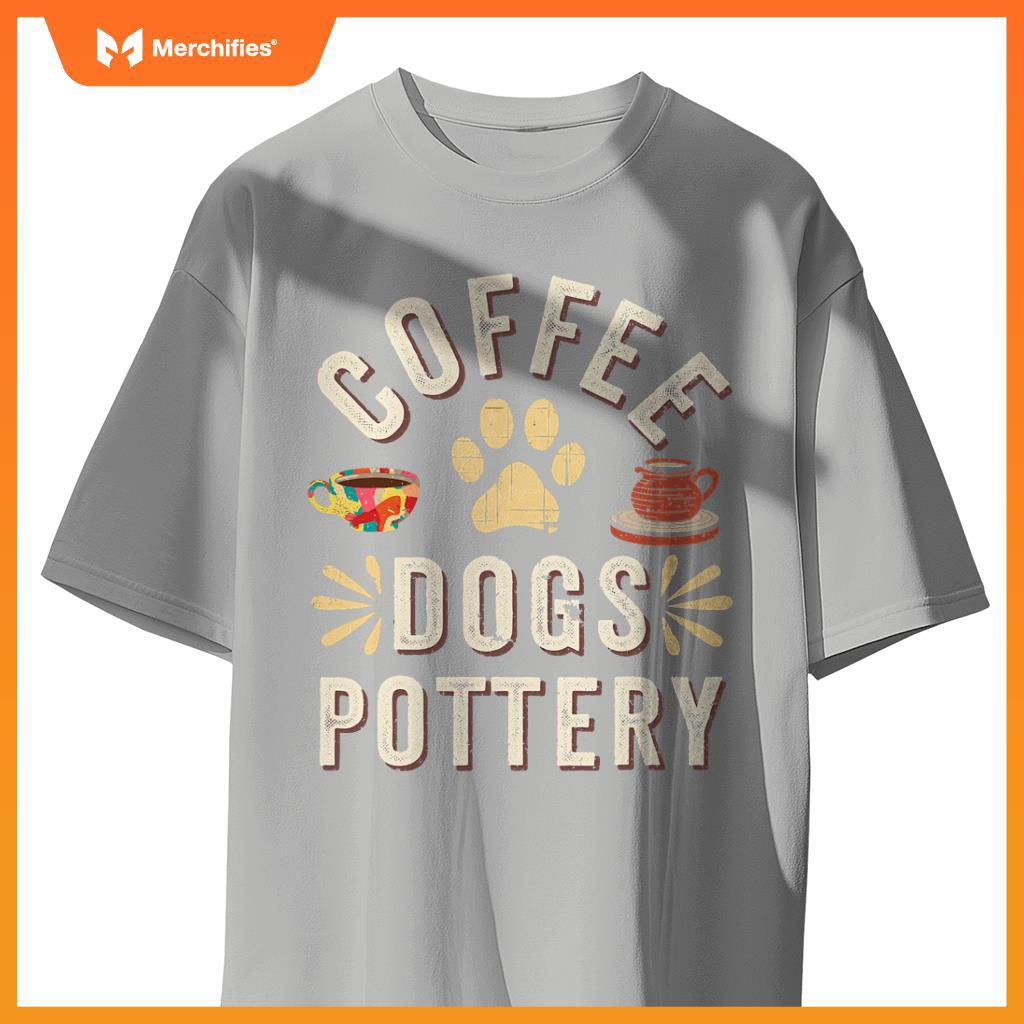 Coffee Dogs Pottery Ceramic Artist T-Shirt