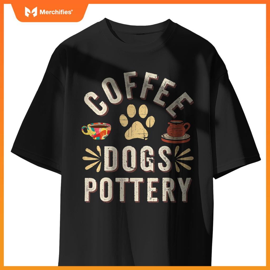 Coffee Dogs Pottery Ceramic Artist T-Shirt