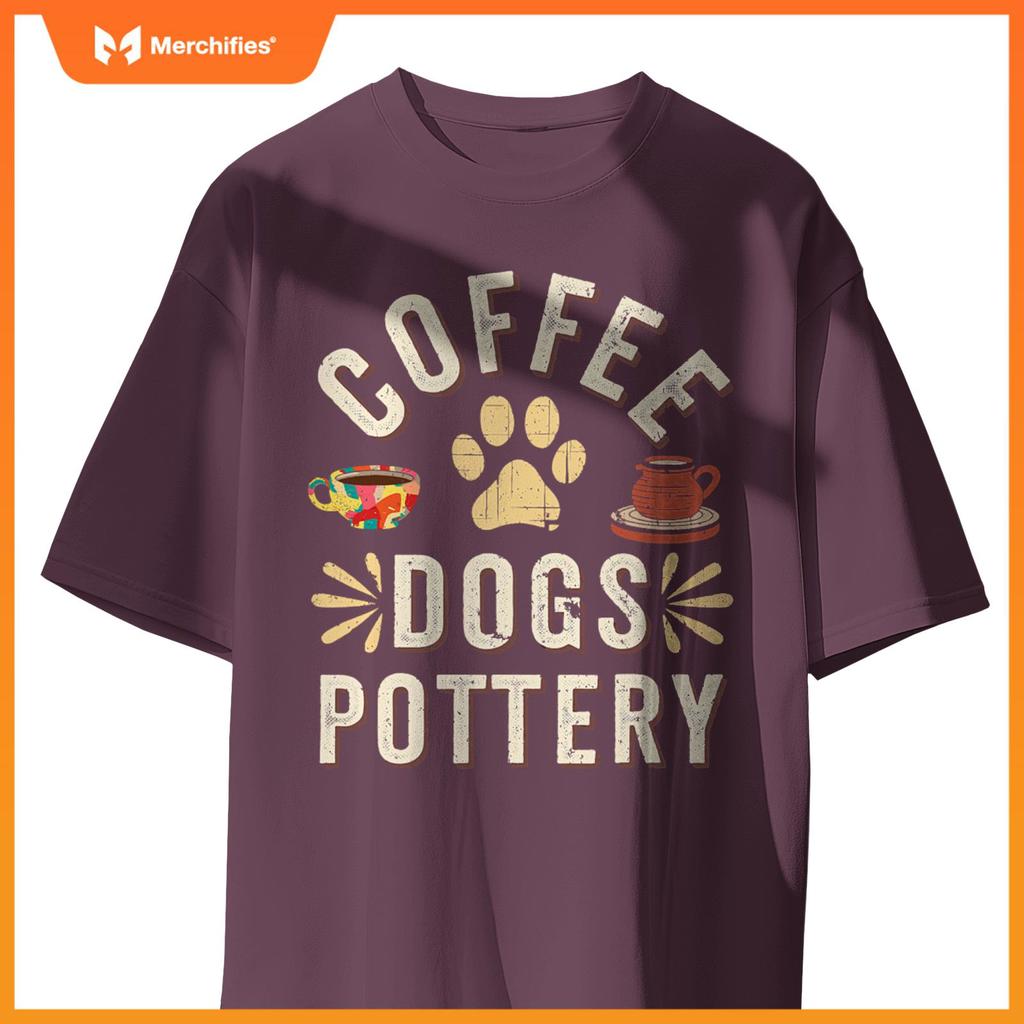 Coffee Dogs Pottery Ceramic Artist T-Shirt