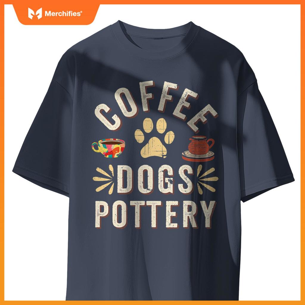 Coffee Dogs Pottery Ceramic Artist T-Shirt