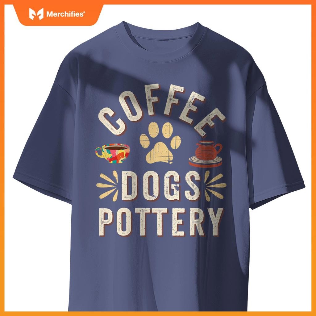 Coffee Dogs Pottery Ceramic Artist T-Shirt