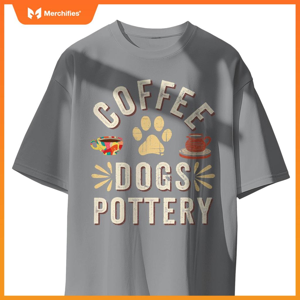 Coffee Dogs Pottery Ceramic Artist T-Shirt