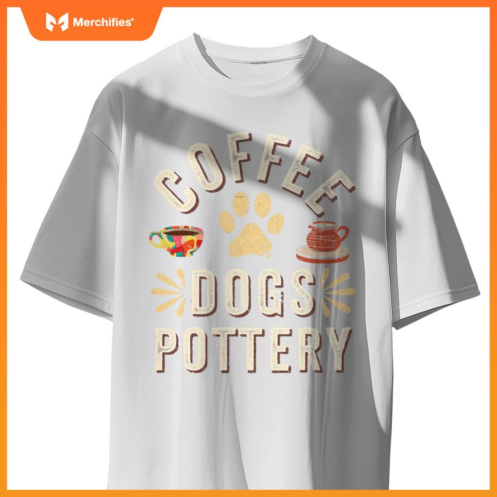 Coffee Dogs Pottery Ceramic Artist T-Shirt
