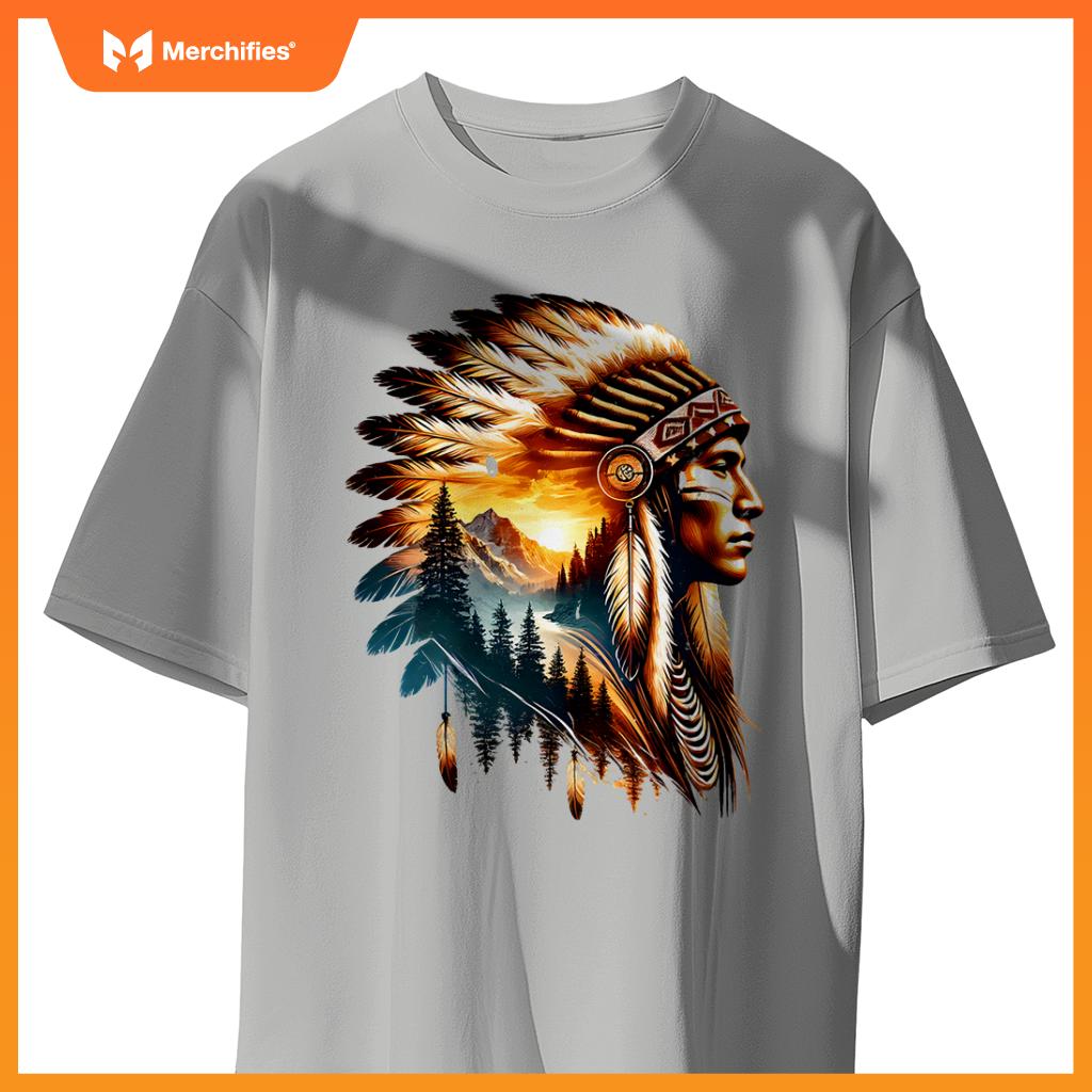 Cool Native American Indian Chief Men Women Native American T-Shirt