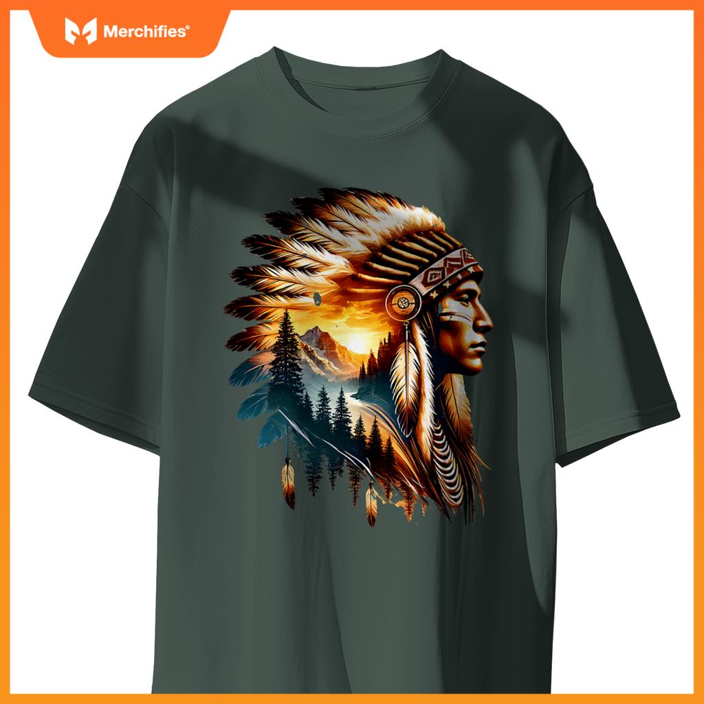 Cool Native American Indian Chief Men Women Native American T-Shirt