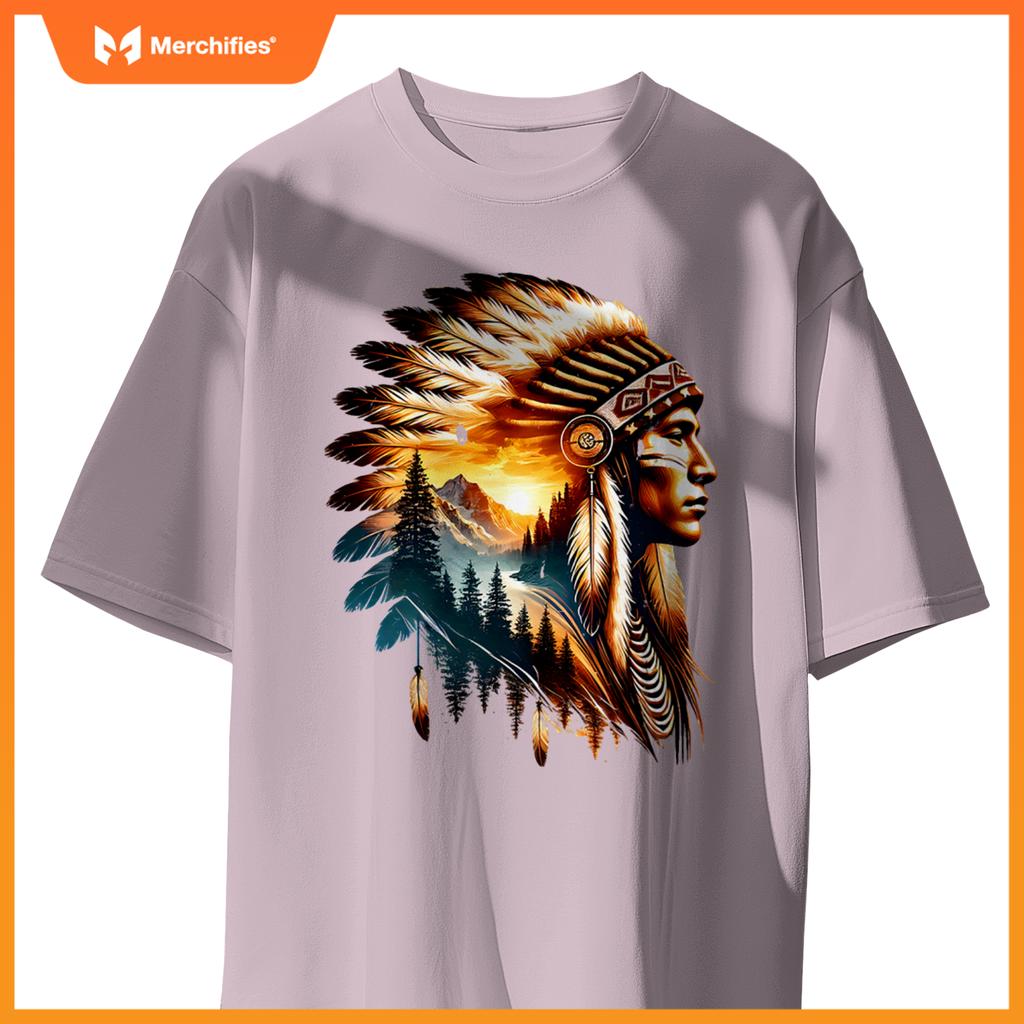 Cool Native American Indian Chief Men Women Native American T-Shirt