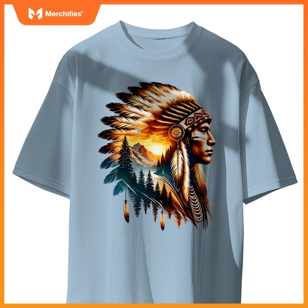 Cool Native American Indian Chief Men Women Native American T-Shirt