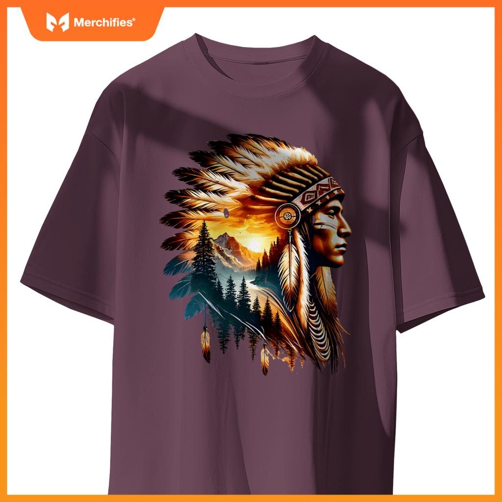 Cool Native American Indian Chief Men Women Native American T-Shirt