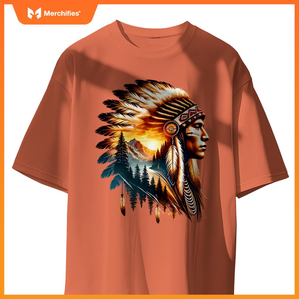 Cool Native American Indian Chief Men Women Native American T-Shirt