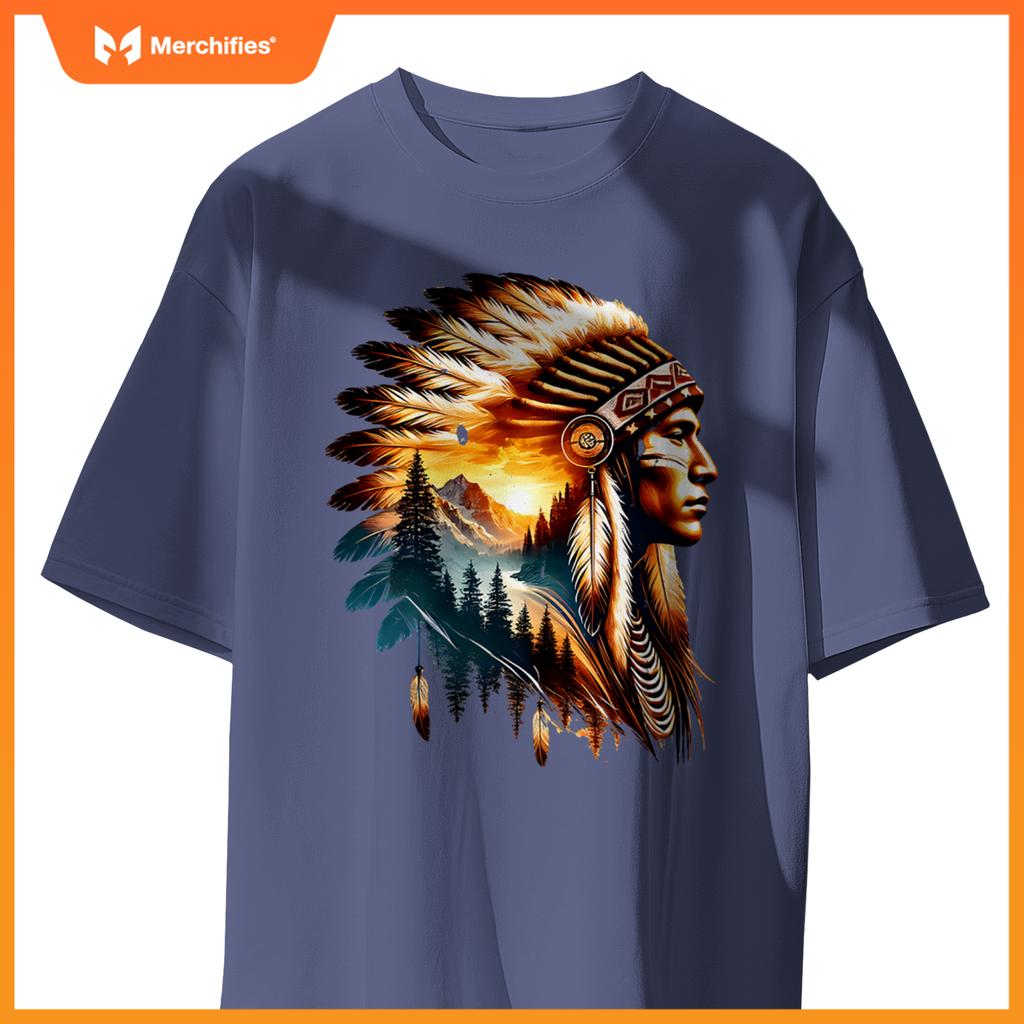 Cool Native American Indian Chief Men Women Native American T-Shirt