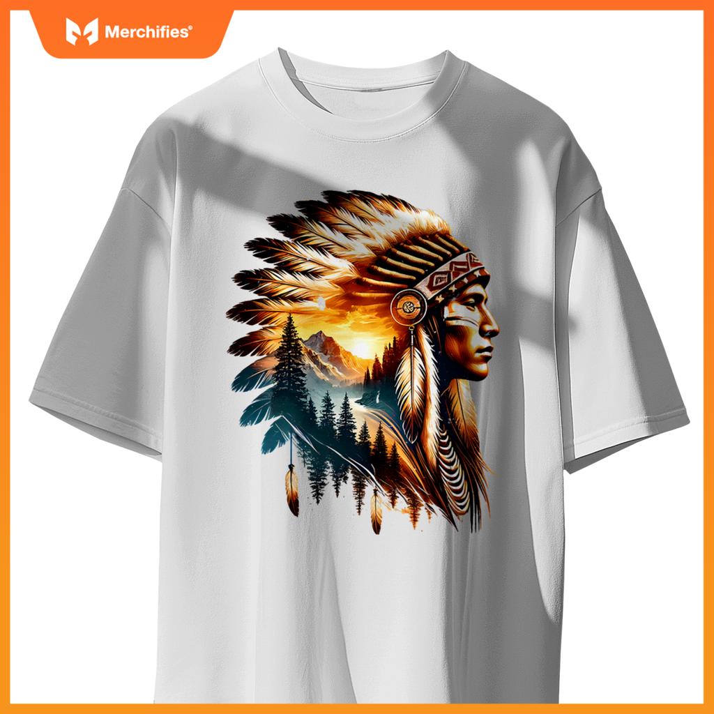 Cool Native American Indian Chief Men Women Native American T-Shirt