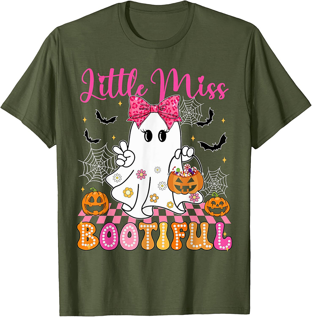 Coquette Boo Little Miss Bootiful Halloween Costumes Girls T-Shirt