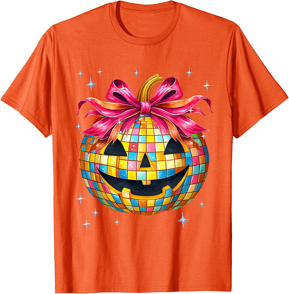 Coquette Spooky Jack O lantern Hallween Costumes Girl Women T-Shirt