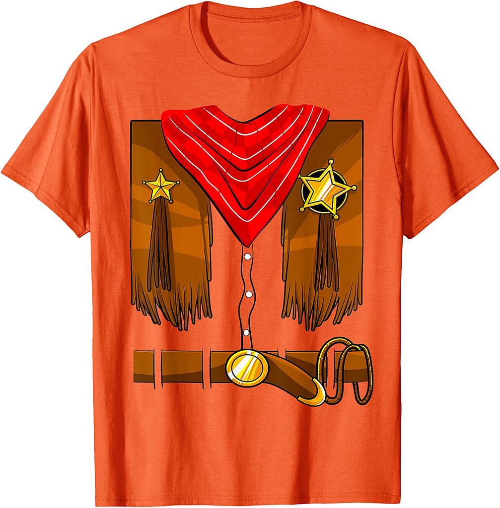 Cowboy Costume Boys Cowgirl Girls Halloween Toddler Kids T-Shirt