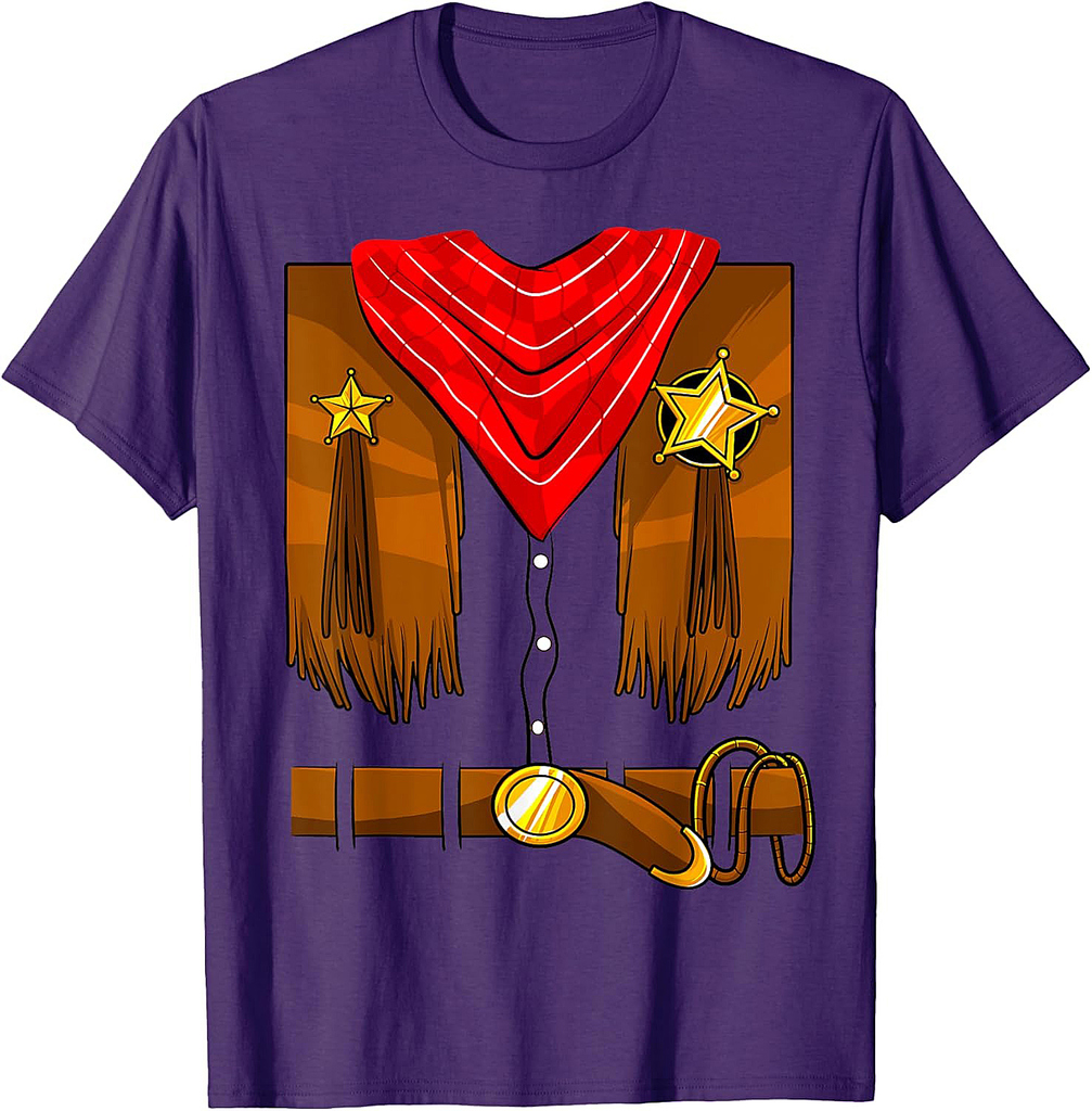 Cowboy Costume Boys Cowgirl Girls Halloween Toddler Kids T-Shirt