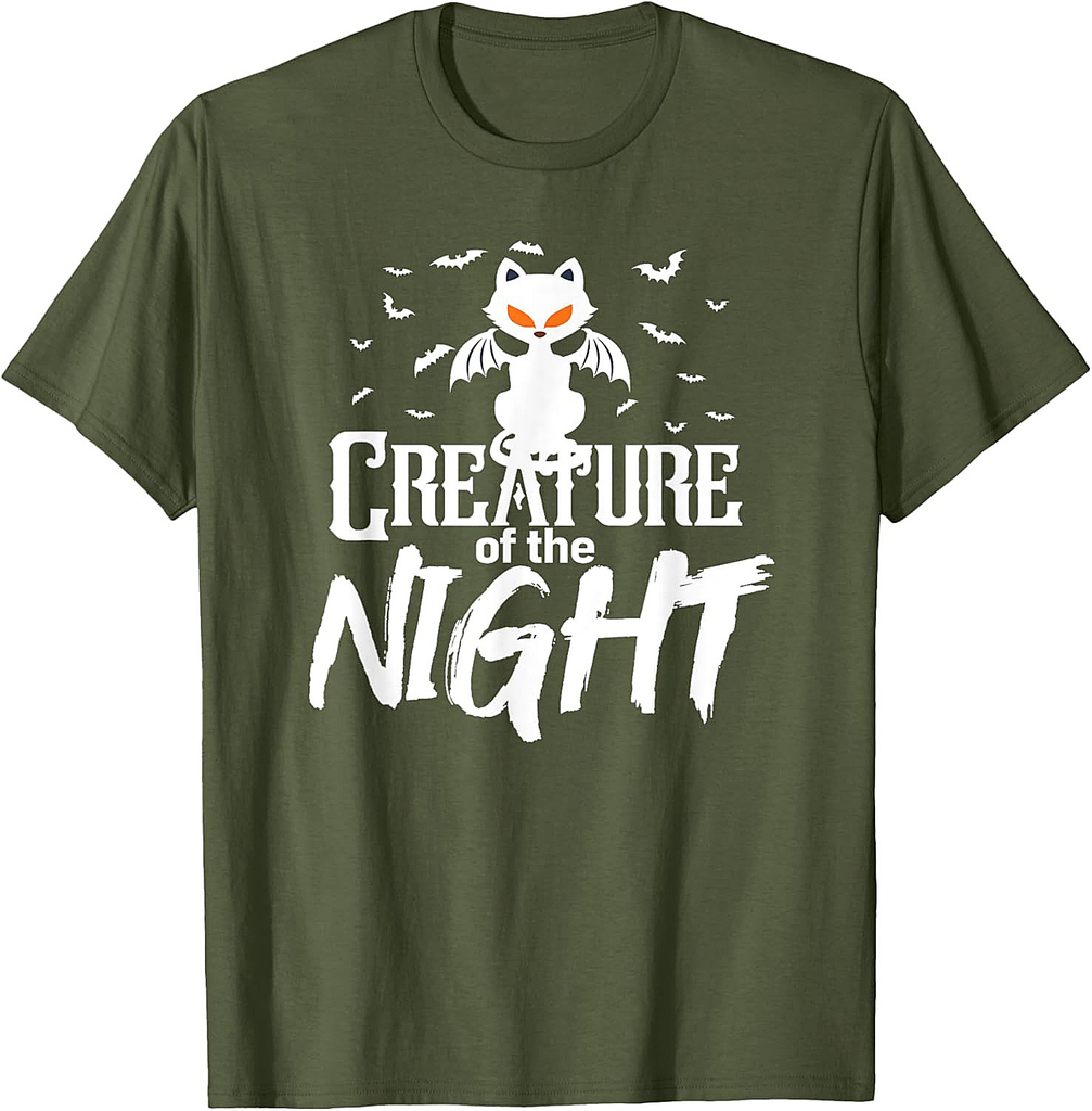 Creature Of The Night Halloween, Women Scary Cat T-Shirt